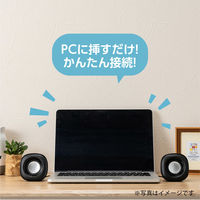 ナカバヤシ 電源スピーカー3.5mmステレオブラック SP-001BK 1個