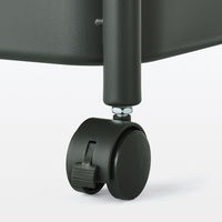 無印良品 スチールパイプワゴンラック ダークグレー 3段 良品計画