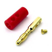 共立電子産業 φ4mmネジ止め式バナナプラグ金メッキ 赤 2個入 WTN-06-1005G-RD2P 1セット(2個) 65-8297-20（直送品）