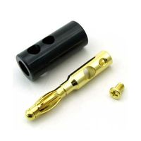 共立電子産業 φ4mmネジ止め式バナナプラグ金メッキ 黒 2個入 WTN-06-1005G-BK2P 1セット(2個) 65-8297-21（直送品）