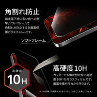 MSソリューションズ iPhone 15/15 Pro ガラスフィルム 全面保護 覗き見防止180° LN-IM23FGSN 1個