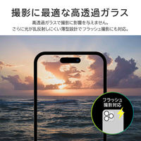 MSソリューションズ iPhone 15 Pro/ Pro Max レンズ保護ガラス レンズ一体型 LN-IP23FGLEN 1個