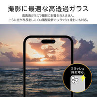 MSソリューションズ iPhone 15 Pro/ Pro Max レンズ保護ガラス レンズ一体型 LN-IP23FGLEND 1個