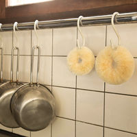 亀の子束子 白いたわし サイザル麻（大）油汚れに強い やわらかい ベーグル型 タワシ 1個 亀の子束子西尾商店