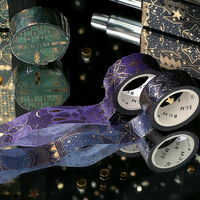 BGM マスキングテープ アラビアンナイト 夜の帳 幅15mm 2巻 BMSPAN003