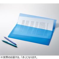 リヒトラブ(LIHIT LAB.) ワンタッチホルダー A4ワイド 赤（レッド） F3447-3 2組（4枚入×2）