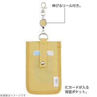 myfa（ミファ）カードスタンドケース コーラルレッド 伸縮リール付き 1個 LIHIT LAB.（リヒトラブ）