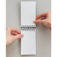 リヒトラブ ヒラクノ（hirakuno） ツイストノート（リングノート） メモサイズ 5mm方眼 ブラック（黒） N1670-24 2冊