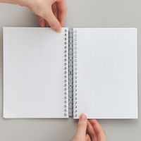 リヒトラブ ヒラクノ（hirakuno） ツイストノート（リングノート） B6 5mm方眼 シルバー N1672-26 2冊