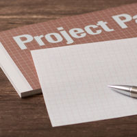 オキナ プロジェクトカラーパッド A4ハーフ 50枚 オールドローズ 5mm方眼罫 PH4040 1冊