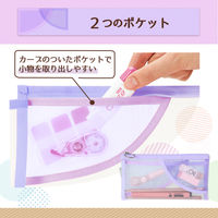 プラス ペンケース フラットタイプ パスティ パープル 98781 5個