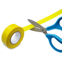 プラス　はさみ　フィットカットカーブジュニア　ブルー　青　SC-145MF　子供用　34670