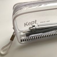 Kept クリアペンポーチ ホワイト 白 筆箱 KPF902W レイメイ藤井