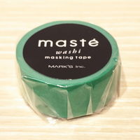 マークス マスキングテープ 15mm マステ ベーシック 無地 グリーン MSTMKT01-GN 10個