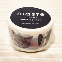 マークス マスキングテープ 20mm マステ マルチ ネコ MSTMKT12-A 5個