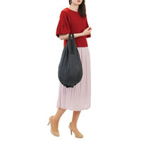 エコバッグ シュパット（Shupatto） コンパクト バッグ Drop（ドロップ）（ブラック）おすすめ 人気 折りたたみ 縦型 S460BK マーナ