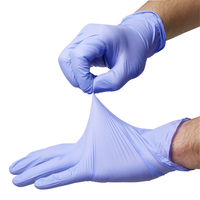 小野商事 ニトリルグローブ 薄手 バイオレット Sサイズ 粉なし AG7230S 1セット(1箱(100枚入)×10)