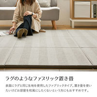 【玄関渡し】 萩原 置くだけファブリック置き畳　ボーナ　単品1枚 ベージュ 82×82×2.5cm（直送品）