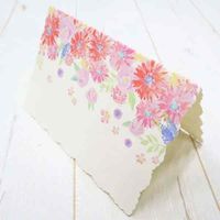 包む バースデーカード ボタニカル フラワー ピンク TC080 1個