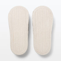 無印良品 ルームサンダル 前あき L 25～26.5cm用 生成×グレー 良品計画