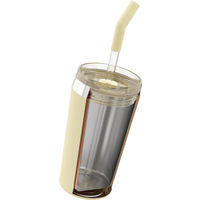 SIGG（シグ） ガラスストロー付き ステンレスマグ ヘリア イエロー 0.45L 50410 1個（直送品）