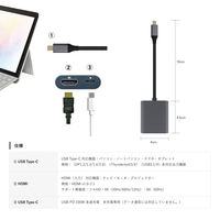 Vodaview USB-Cマルチポート Hub HDMI8K/PD100W 映像転送 / 給電 VV-UCHDPD-UH 1個
