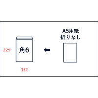 山櫻 口糊付き白封筒 角6 本ケントCoC スラット 80 YAMA-3150-0056 1袋(100枚)