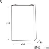シモジマ 宅配袋 ベロ無し S 未晒無地 004192121 1束(25枚)