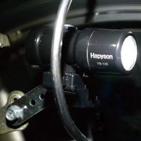 充電式 LEDライト 自転車前フォーク取付用 防水保護等級 IPX5 ブラック Hapyson（ハピソン） YB-130-K 1個