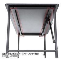サンワサプライ マルチワークデスク 幅900×奥行600×高さ720mm ブラック×ブラック SH-MX0960BK 1台（直送品）