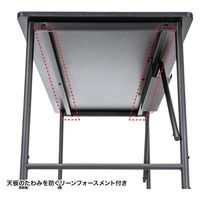 サンワサプライ マルチワークデスク 幅1200×奥行600×高さ720mm ブラック×ブラック SH-MX1260BK 1台（直送品）