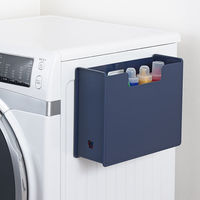 SANKA くっつくハンガー・ボトルケース マグネットファイルボックス ワイド ダークブルー SWFB-WMGDBL 1個