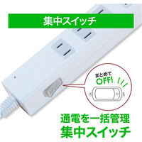 ハート電機サービス 断線に強い集中スイッチタップ10個口 ETA-SS1015RD 1個