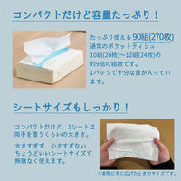 ティッシュペーパー 高保湿タイプ 90組（5個入）ネピア よそいき保湿ソフトパックティシュ バッグイン 王子ネピア