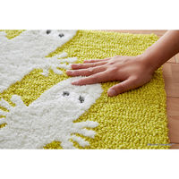 スミノエ MOOMIN とびでるニョロニョロ マット 50×70cm イエローグリーン 4549781321592 1枚