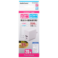 オーム電機 AC充電器 MAV-AQP20W-W 01-7172 1個