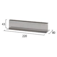 常磐精工 キッチンパーテーション600フロスト KCPT-600X250F 1台（直送品）