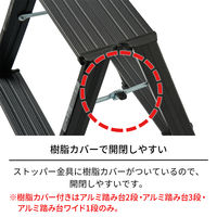 天馬 アルミワイド踏み台1段レッド 812004248 1個