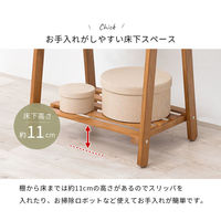 【軒先渡し】萩原 ハンガーラック 幅800×奥行410×高さ1500mm ナチュラル×ダークグレー MHR-6033NDG 1台（直送品）