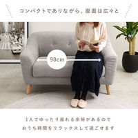 【軒先渡し】萩原 ソファ 2人掛 幅1250mm グレー エメル2P-GY 1台（直送品）