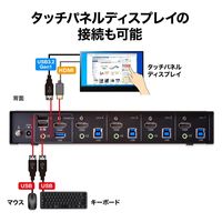 サンワサプライ 4K対応HDMIパソコン自動切替器(4:1) SW-KVM4U3HD 1台（直送品）