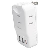 エアージェイ PD30W対応USB+AC プレミアムハンディ電源タップ AOT-N5 WH 1個