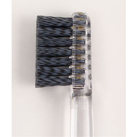 歯科用歯ブラシ スパイラルフラット チャコール毛 クリア 1個（6本入） ラピス