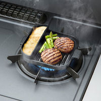 【ワゴンセール】 DL COLO スクエアグリルパン 13cm / ソースcup付 IH・直火対応 1個