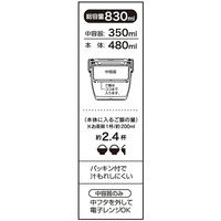 保温保冷 抗菌 真空ステンレス 丼ランチジャー お弁当箱 800ml ベーシック 1個 スケーター