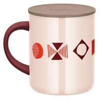 サーモス 真空断熱マグカップ 350ml ピンクパターン JDG-352LTD P-PTN 1個