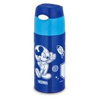 サーモス（THERMOS）真空断熱ストローボトル ミッキー ネイビーブルー 400ml 1個 キッズ ディズニー