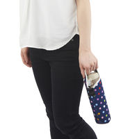 ボトルカバーショルダー ドットネイビー 3wayで使える ペットボトル500ml・水筒・マグボトル用 1個 トーン