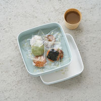 tak（タック） フルーツナッツ ライトブルー（上段：500ml、下段：410ml） 電子レンジ対応 1セット 竹中