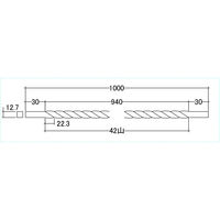 スチール黒皮角棒 12.7×12.7×1000mm(限界 右)スパイラル kurobou-127-nejiri-genkai-migi 1本（直送品）
